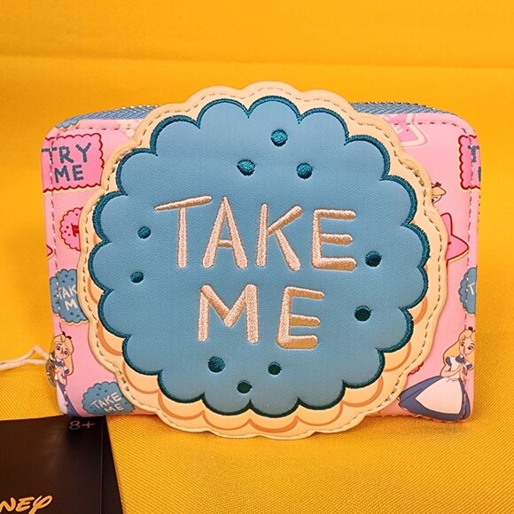 Loungefly Handbags - Loungefly Disney Alice in Wonderland Take Me Cookies Zip Wallet NEW